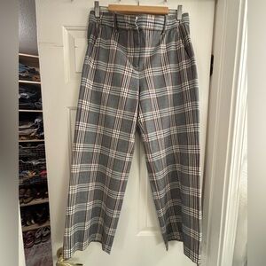 Plaid J Crew tall trouser.